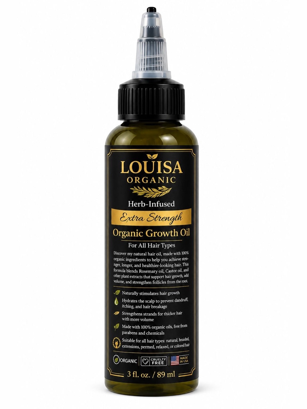 Extra Strength Organic Growth Oil - 3oz